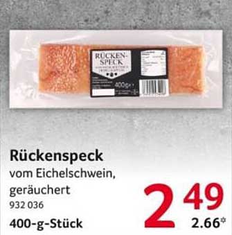 Rückenspeck vom Eichelschwein, geräuchert
