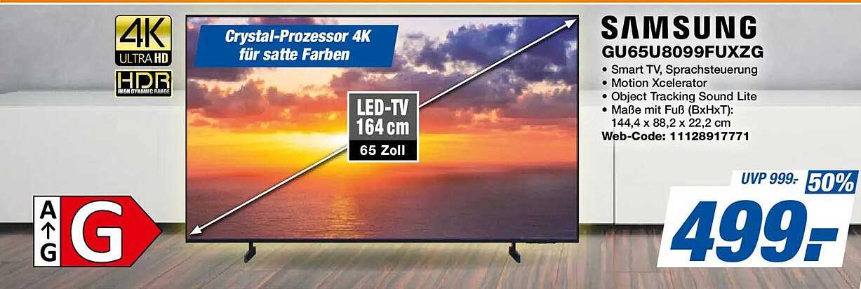 SAMSUNG GU65U8099FUXZG
