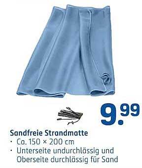 Sandfreie Strandmatte