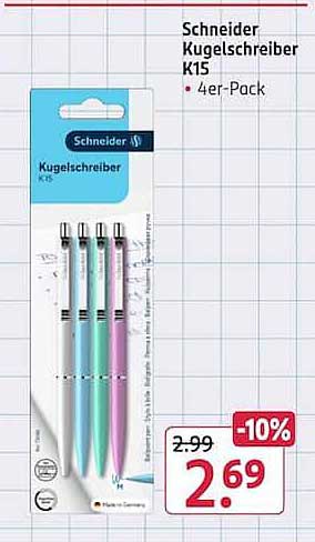 Schneider Kugelschreiber K15 • 4er-Pack