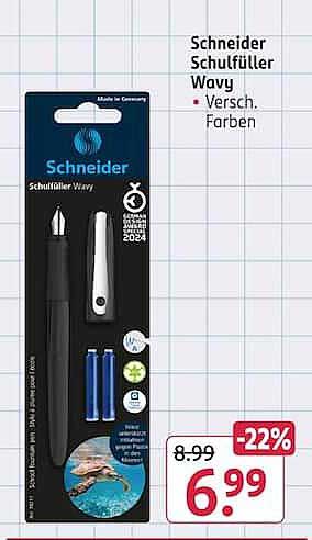 Schneider Schulfüller Wavy • Versch. Farben