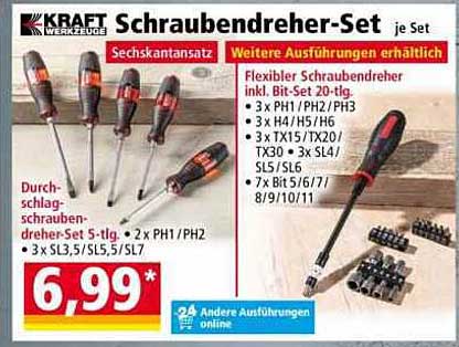 Schraubendreher-Set je Set