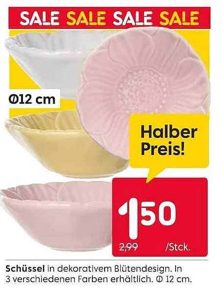 Schüssel in dekorativem Blütendesign