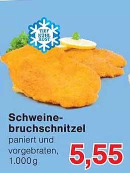Schweine-bruchschnitzel paniert und vorgebraten, 1.000 g