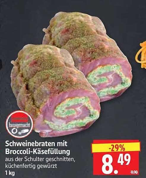 Schweinebraten mit Broccoli-Käsefüllung