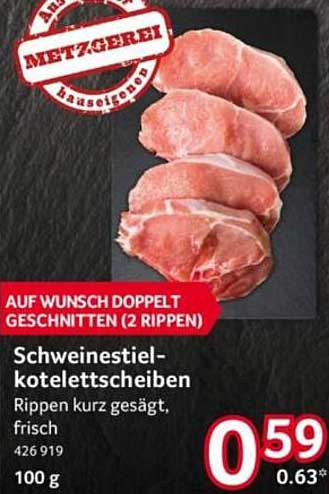 Schweinestei-kotelettscheiben