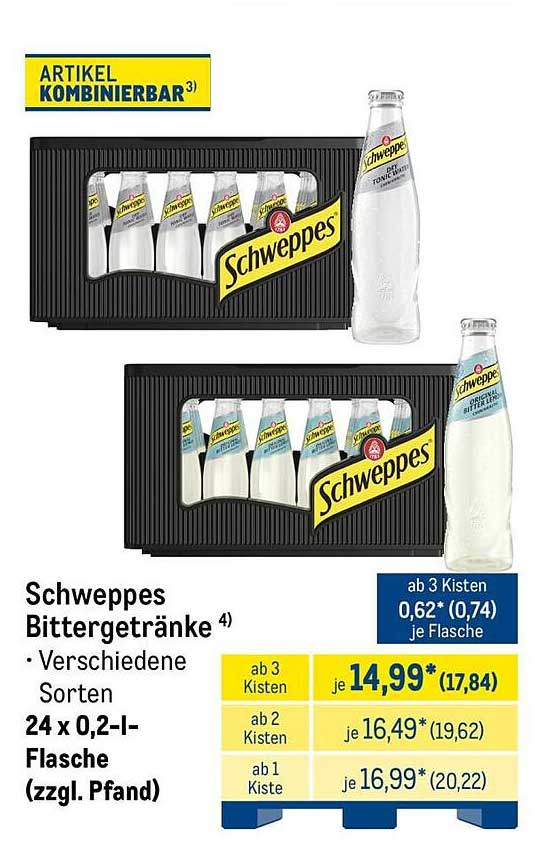 Schweppes Bittergetränke