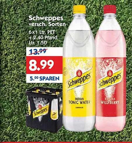 Schweppes versch. Sorten