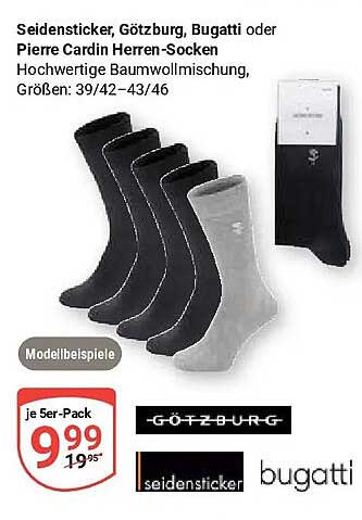 Seidensticker, Götzburg, Bugatti oder Pierre Cardin Herren-Socken Hochwertige Baumwollmischung, Größen: 39/42-43/46