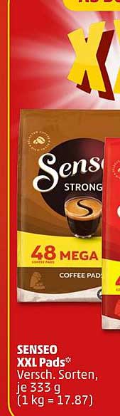 SENSEO XXL Pads* Versch. Sorten, je 333 g (1 kg = 17.87)