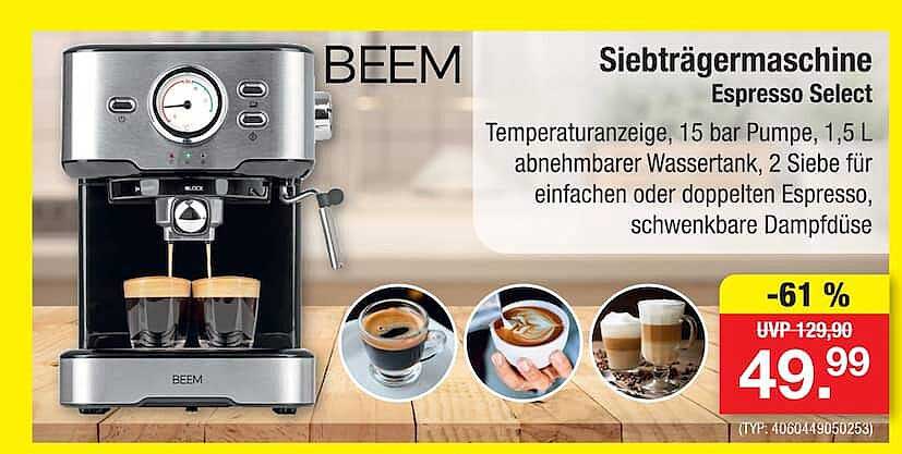 Siebträgermaschine Espresso Select