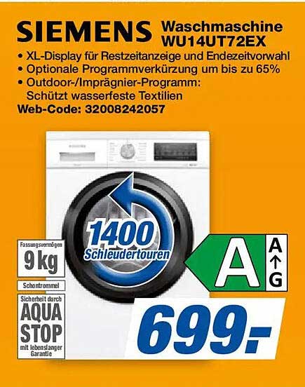 SIEMENS Waschmaschine WI14UT72EX