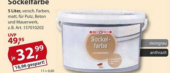 Sockelfarbe