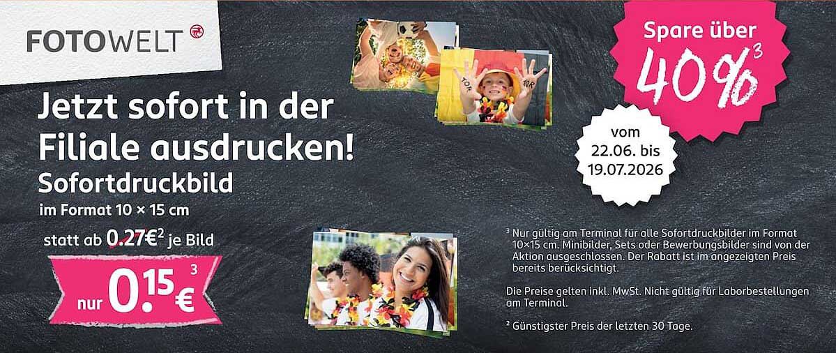 Sofortdruckbild im Format 10 x 15 cm