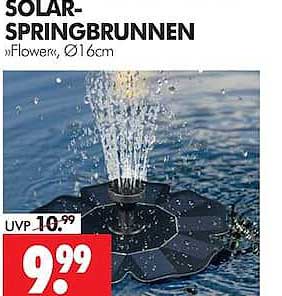 SOLAR-SPRINGBRUNNEN »Flower«, Ø16cm