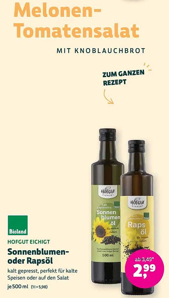 Sonnenblumen- oder Rapsöl