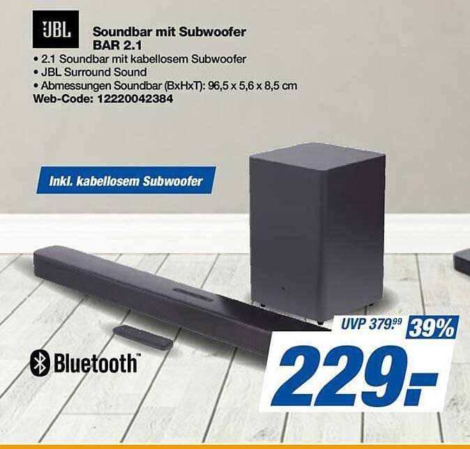 Soundbar mit Subwoofer BAR 2.1