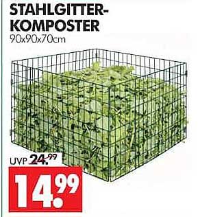 STAHLGITTER-KOMPOSTER 90x90x70cm