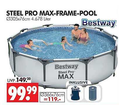 STEEL PRO MAX-FRAME-POOL Ø305x76cm 4.678 Liter