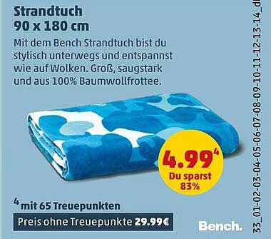 Strandtuch 90 x 180 cm