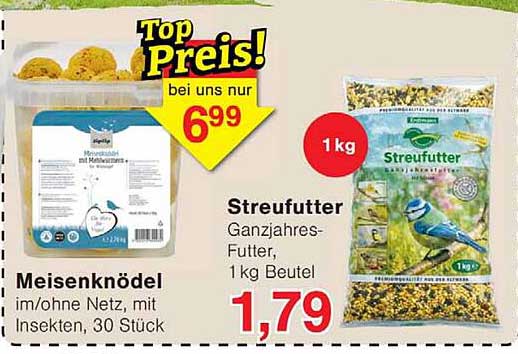 Streufutter Ganzjahres-Futter, 1 kg Beutel