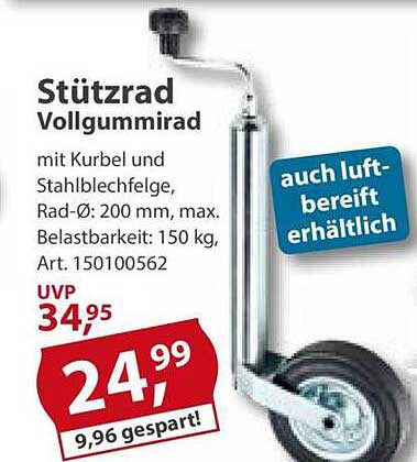 Stützrad Vollgummirad