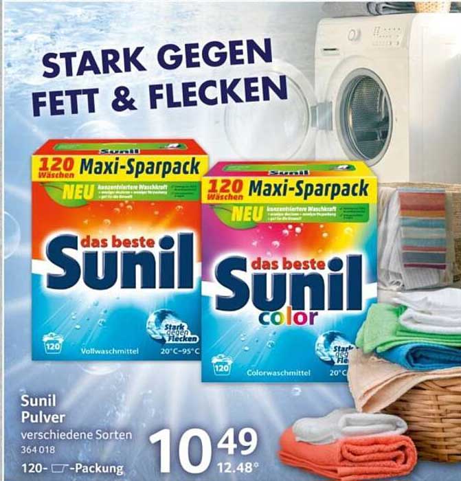 Sunil Pulver verschiedene Sorten 120-Wasch-Päckung