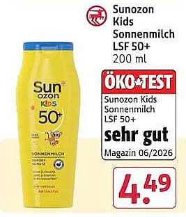 Sunozon Kids Sonnenmilch LSF 50+ 200 ml