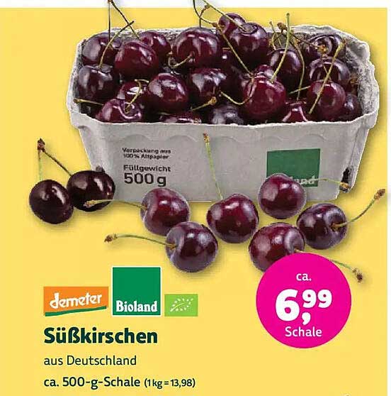 Süßkirschen aus Deutschland ca. 500-g-Schale