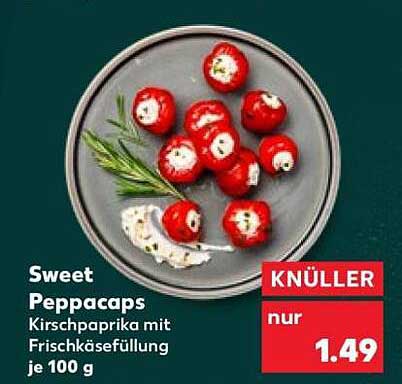 Sweet Peppacaps Kirschpaprika mit Frischkäsefüllung je 100 g