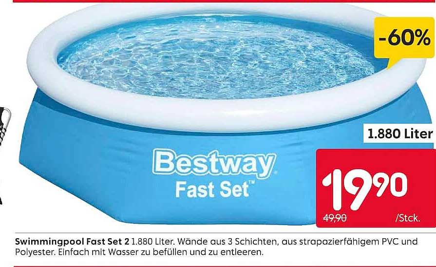 Swimmingpool Fast Set 2 1.880 Liter