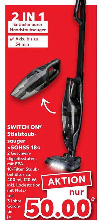 SWITCH ON® Stielstaubsauger »SOHS 18«