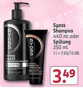 Syoss Shampoo 440 ml oder Spülung 250 ml
