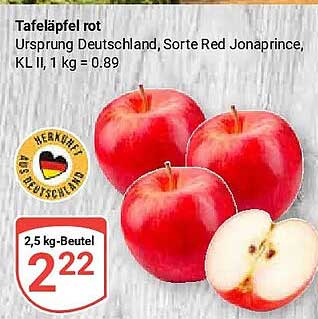 Tafeläpfel rot