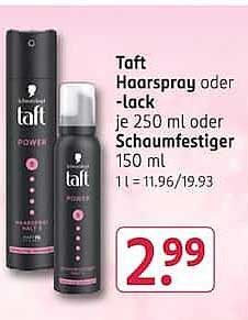 Taft Haarspray oder -lack je 250 ml oder Schaumfestiger 150 ml