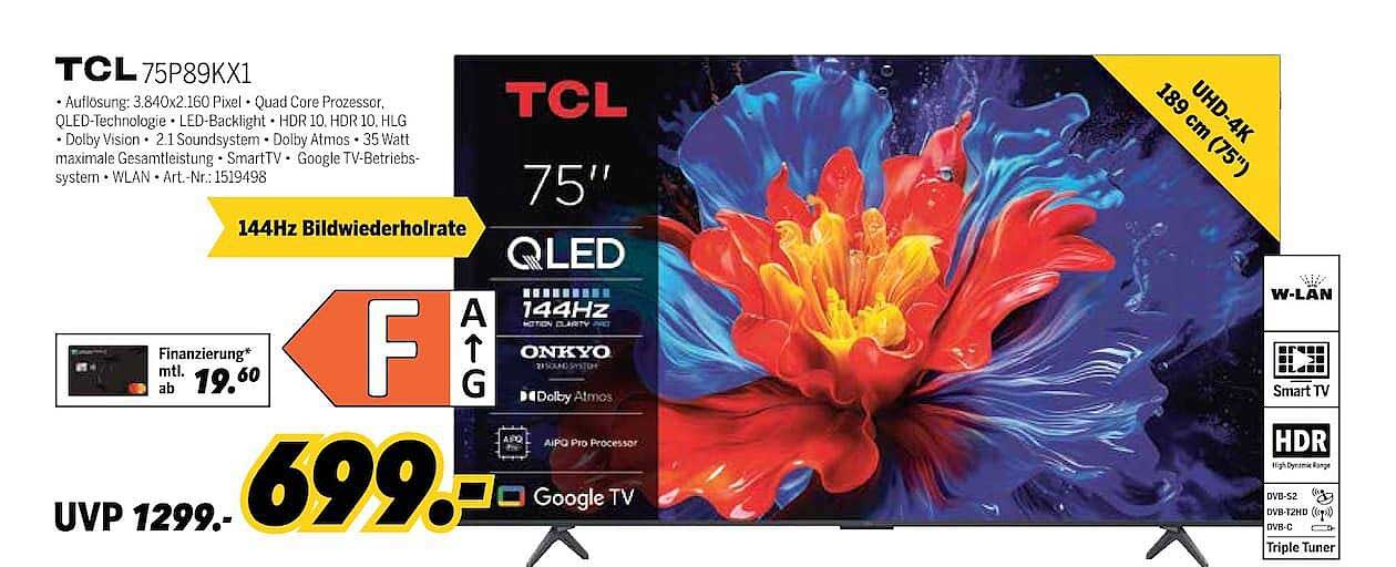 TCL 75P89KX1