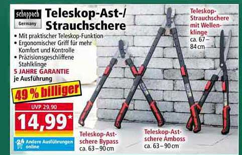 Teleskop-Ast-/Strauchschere