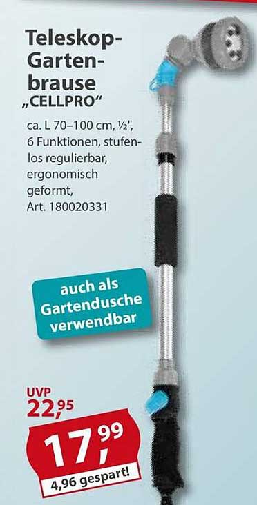 Teleskop-Gartenbrause „CELLPRO“