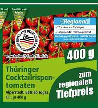 Thüringer Cocktailrispen-tomaten