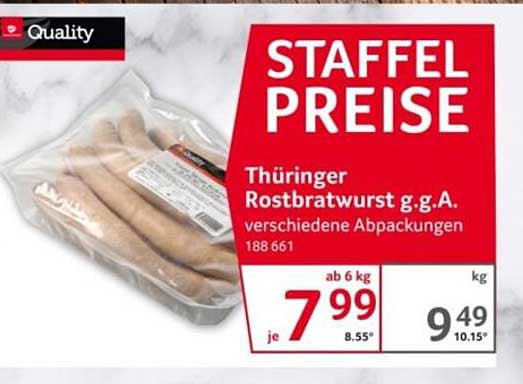 Thüringer Rostbratwurst g.g.A. verschiedene Abpackungen
