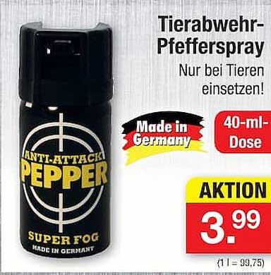 Tierabwehr-Pfefferspray
