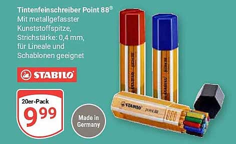Tintenfeinschreiber Point 88