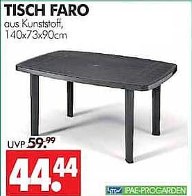 TISCH FARO aus Kunststoff, 140x73x90cm