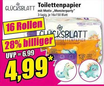 Toilettenpapier mit Motiv „Monsterparty“