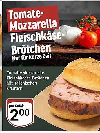 Tomate-Mozzarella-Fleischkäse-Brötchen