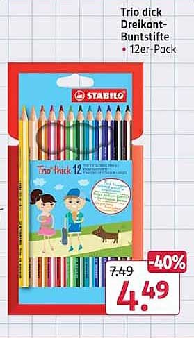 Trio dick Dreikant-Buntstifte • 12er-Pack