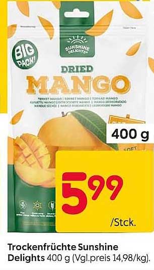 Trockenfrüchte Sunshine Delights 400 g