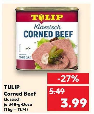 TULIP Corned Beef klassisch je 340-g-Dose (1 kg = 11.74)