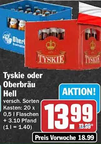 Tyskie oder Oberbräu Hell