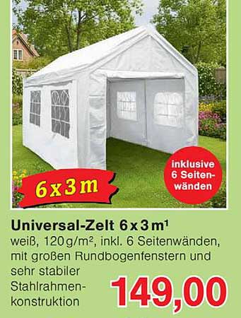 Universal-Zelt 6 x 3 m